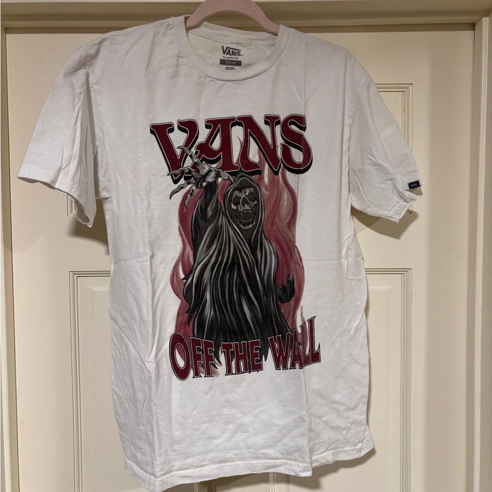 Vans White and Red Graphic Tee